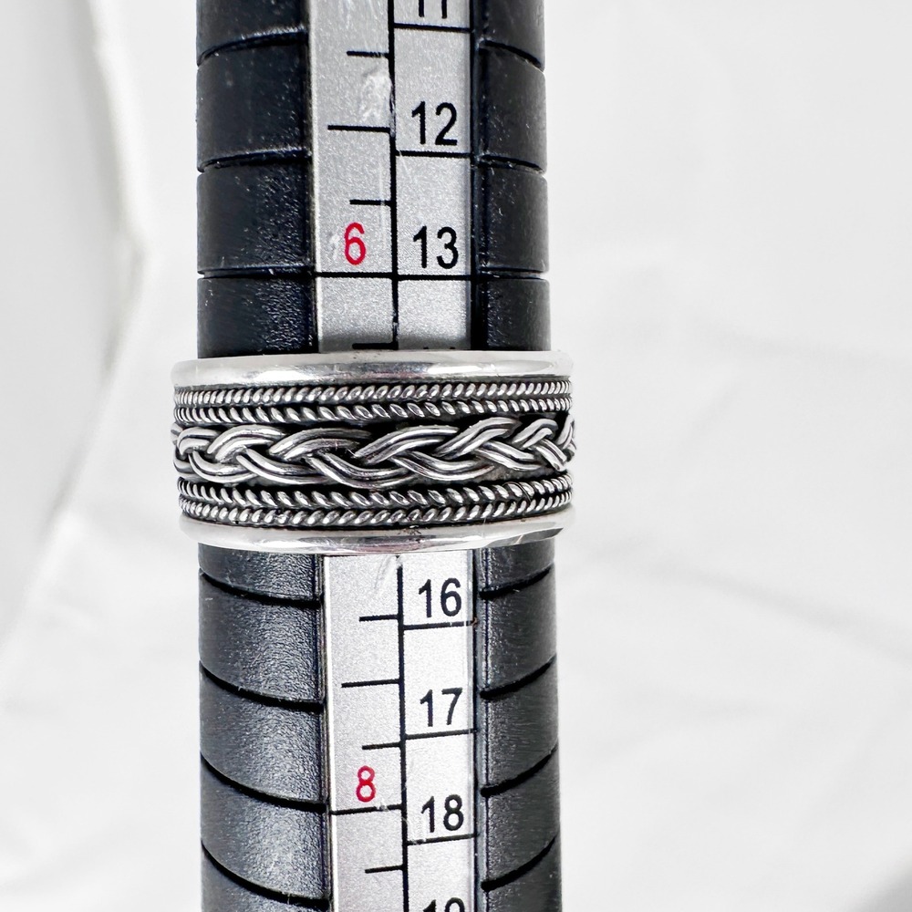 Sterling Silver NEW Braided Rope Band Ring 925 Comfort Fit Southwestern - Picture 7 of 7